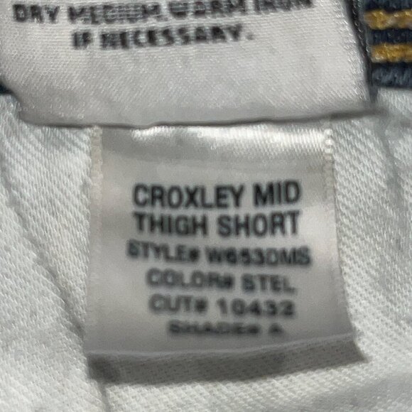 Vintage Y2K HUDSON CROXLEY MID THIGH SHORT - STEEL - Shade A - EUC - Size 25 - Picture 14 of 15